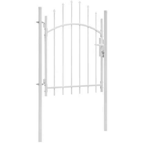 LES TENDANCES Portail De Jardin Acier 1 X 1,75 M Blanc 4 LES TENDANCES Portail De Jardin Acier 1 X 1,75 M Blanc – Image 2