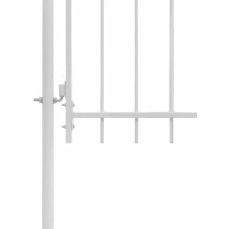 LES TENDANCES Portail De Jardin Acier 1 X 1,75 M Blanc 5 LES TENDANCES Portail De Jardin Acier 1 X 1,75 M Blanc – Image 3