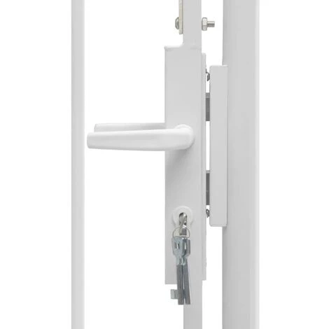 LES TENDANCES Portail De Jardin Acier 1 X 2 M Blanc 6 LES TENDANCES Portail De Jardin Acier 1 X 2 M Blanc – Image 4