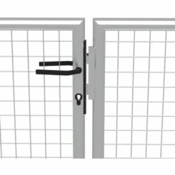 LES TENDANCES Porte De Jardin Acier Galvanisé 415x225 Cm Argenté 8 LES TENDANCES Porte De Jardin Acier Galvanisé 415x225 Cm Argenté -Portail Soldes Boutique 66924300 3