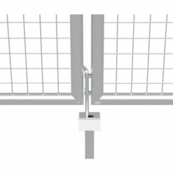 LES TENDANCES Porte De Jardin Acier Galvanisé 415x225 Cm Argenté 9 LES TENDANCES Porte De Jardin Acier Galvanisé 415x225 Cm Argenté -Portail Soldes Boutique 66924300 4