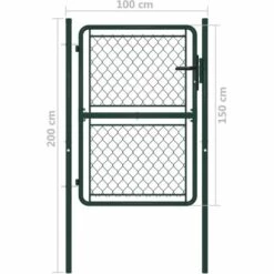 LES TENDANCES Portillon Acier 100 X 150 Cm Vert 9 LES TENDANCES Portillon Acier 100 X 150 Cm Vert -Portail Soldes Boutique 66924437 4