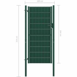 LES TENDANCES Portail De Clôture PVC Et Acier 100x164 Cm Vert 9 LES TENDANCES Portail De Clôture PVC Et Acier 100x164 Cm Vert -Portail Soldes Boutique 66924461 4