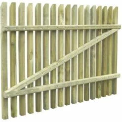 LES TENDANCES Porte De Jardin En Piquets Bois De Pin Imprégné 100 X 75 Cm -Portail Soldes Boutique 66925008 5