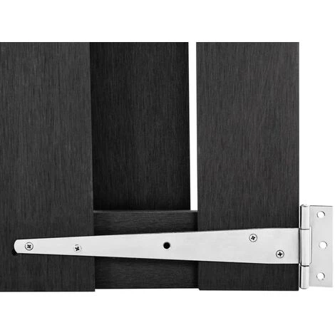 LES TENDANCES Portillon WPC 100x120 Cm Gris 7 LES TENDANCES Portillon WPC 100x120 Cm Gris – Image 5