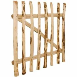 LES TENDANCES Portillon Simple De Clôture Bois De Noisetier 100 X 90 Cm -Portail Soldes Boutique 66925168 3