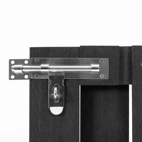 LES TENDANCES Portillon WPC 100x60 Cm Gris 6 LES TENDANCES Portillon WPC 100x60 Cm Gris – Image 4