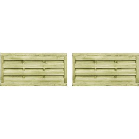 LES TENDANCES Portillons 2 Pcs Bois De Pin Imprégné 150x75 Cm Vert 5 LES TENDANCES Portillons 2 Pcs Bois De Pin Imprégné 150x75 Cm Vert – Image 3