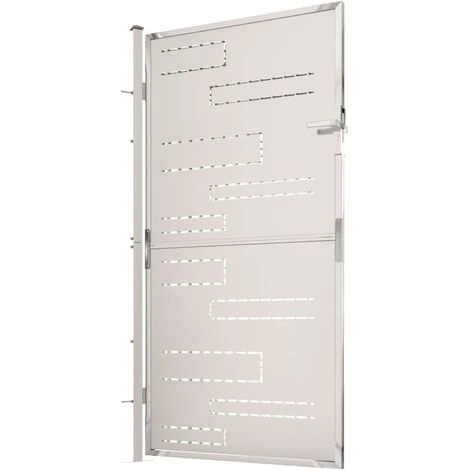 TRUE DEAL Portail De Jardin 100x180 Cm Acier Inoxydable 6 TRUE DEAL Portail De Jardin 100x180 Cm Acier Inoxydable – Image 4