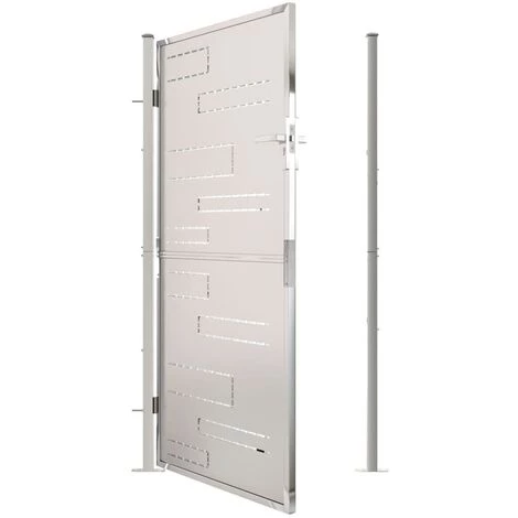 TRUE DEAL Portail De Jardin 100x180 Cm Acier Inoxydable 7 TRUE DEAL Portail De Jardin 100x180 Cm Acier Inoxydable – Image 5