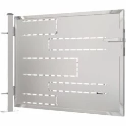 TRUE DEAL Portail De Jardin 100x75 Cm Acier Inoxydable -Portail Soldes Boutique 67303588 4