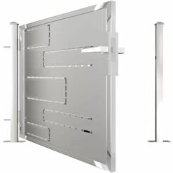 TRUE DEAL Portail De Jardin 100x75 Cm Acier Inoxydable -Portail Soldes Boutique 67303588 5