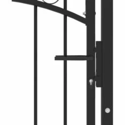 TRUE DEAL Portail De Clôture Avec Pointes Acier 100x125 Cm Noir -Portail Soldes Boutique 67541568 4