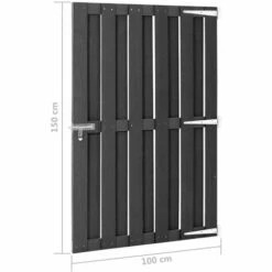 MAISONCHIC Portillon WPC Portail De Jardin 100x150 Cm Gris -Portail Soldes Boutique 67652433 5