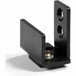 ENLENK Quincaillerie Fixée Au Mur Avec Guide De Porte De Grange Coulissante En Acier Au Carbone Noir Pour Guidage Au Sol Pour Usage Intensif