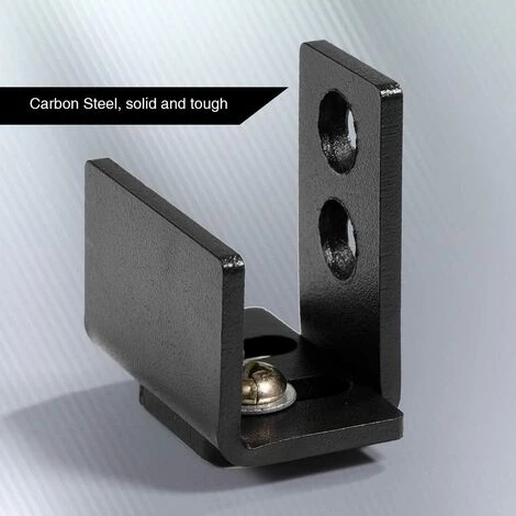 ENLENK Quincaillerie Fixée Au Mur Avec Guide De Porte De Grange Coulissante En Acier Au Carbone Noir Pour Guidage Au Sol Pour Usage Intensif 5 ENLENK Quincaillerie Fixée Au Mur Avec Guide De Porte De Grange Coulissante En Acier Au Carbone Noir Pour Guidage Au Sol Pour Usage Intensif – Image 3