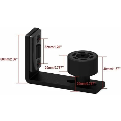 GRID COOL Ajustable Guide De Plancher Mur / Porte Guide Inférieur Pour Porte En Bois Coulissante, Noir, 4 GRID COOL Ajustable Guide De Plancher Mur / Porte Guide Inférieur Pour Porte En Bois Coulissante, Noir, – Image 2