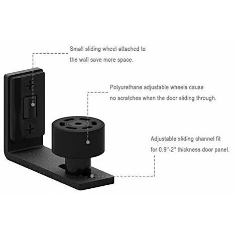 GRID COOL Ajustable Guide De Plancher Mur / Porte Guide Inférieur Pour Porte En Bois Coulissante, Noir, 7 GRID COOL Ajustable Guide De Plancher Mur / Porte Guide Inférieur Pour Porte En Bois Coulissante, Noir, – Image 5
