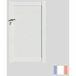 PACKIT Portillon Aluminium Modèle Plein En Kit Dimension L.1000 (entre Piliers) X H.1500 Mm Couleurs Gris (RAL 7016) -Portail Soldes Boutique 7028732 5