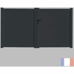 PACKIT Portail Aluminium Battant Plein En Kit Dimension L.3000 (entre Piliers)X H.1500 Mm Couleurs Gris (RAL 7016) 11 PACKIT Portail Aluminium Battant Plein En Kit Dimension L.3000 (entre Piliers)X H.1500 Mm Couleurs Gris (RAL 7016) -Portail Soldes Boutique 7028733 5