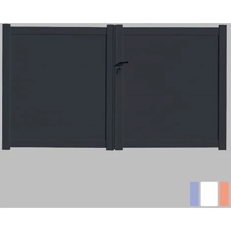PACKIT Portail Aluminium Battant Plein En Kit Dimension L.3000 (entre Piliers)X H.1500 Mm Couleurs Gris (RAL 7016) 7 PACKIT Portail Aluminium Battant Plein En Kit Dimension L.3000 (entre Piliers)X H.1500 Mm Couleurs Gris (RAL 7016) – Image 5