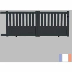 PACKIT Portail Aluminium Coulissant Semi-ajouré En Kit Dimension L.3000 (entre Piliers) X H.1300 Mm Couleurs Gris (RAL 7016) -Portail Soldes Boutique 7028744 5