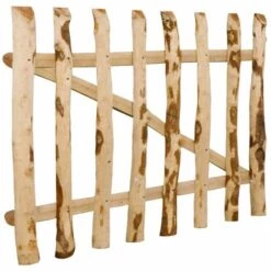 Portillon Simple De Clôture Bois De Noisetier 100x60 Cm VidaXL -Portail Soldes Boutique 7127336 3