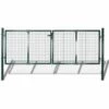 VidaXL Portail De Clôture En Grillage Galvanisée 289x75 Cm/306x125 Cm - Vert