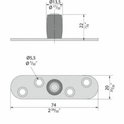 SLID'UP BY MANTION Guide Olive En Nylon Ø 13,5 Mm Pour Porte Jusqu'à 80 Kg -Portail Soldes Boutique 8328861 3
