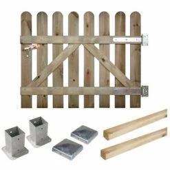 CÉMONJARDIN Kit Portillon En Bois Coquelicot H 80 Cm à Fixer